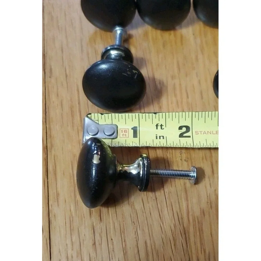 Distressed Cabinet Drawer Pulls Paint on Solid‎ Brass Lot of 33 Preowned
